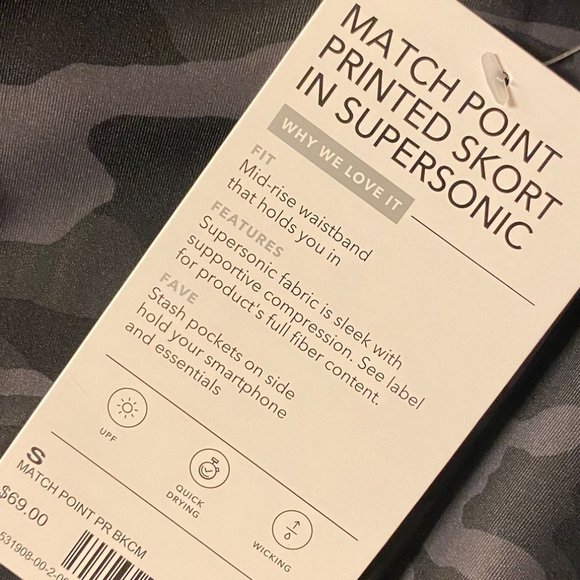 Athleta Camo Match Point Printed Skort 15.5" - Picture 5 of 9